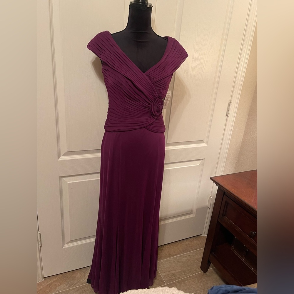 Alex Evenings Plum Maxi Dress